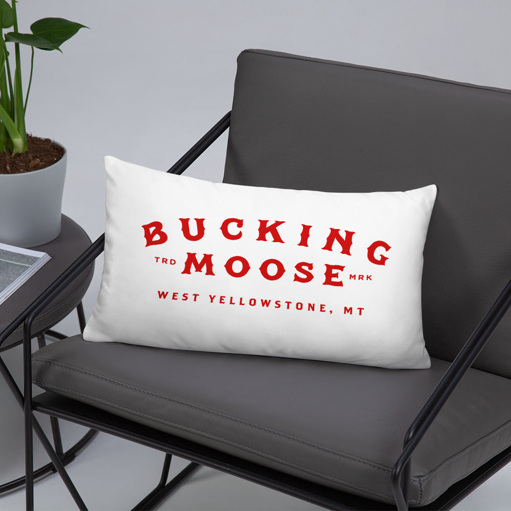Basic Bucking Moose Throw Pillow Bucking Moose
